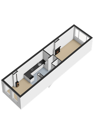 Floorplan - Voorhaven 47B, 3025 HD Rotterdam
